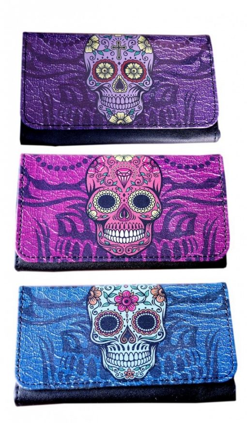 Candy Skulls PU Tobacco Pouch - Holds 25g