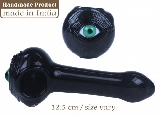 3G Peanut Glass Dry Pipe With Eye 12.5cm