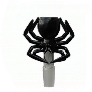 Black Spider Male Glass Herb Holder - Fits 14mm Bong