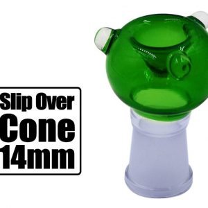 Green 14mm Slip Over Cone Piece