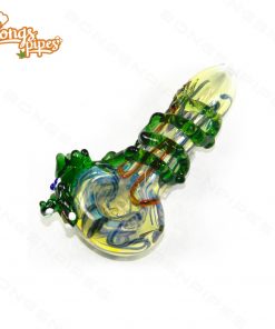 Agung Glass Dry Pipe Green Dragon