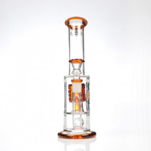 Agung Percolator Full Glass Bong Amber 23cm