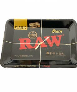 Classic Black Raw Rolling Metal Tray