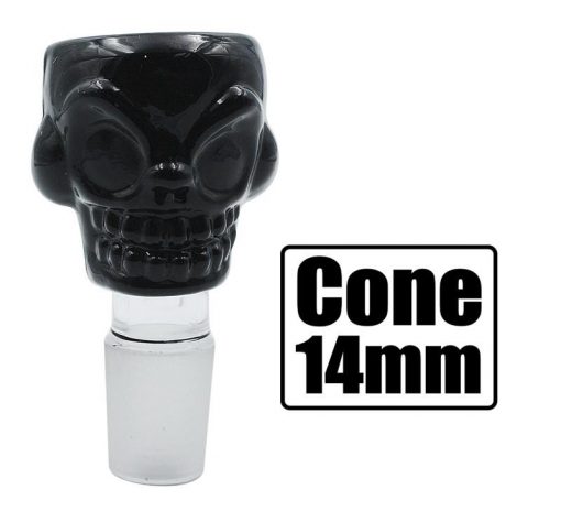 Stone Age Skull Cone Piece Black 14mm