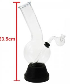 Glass Bent Bubble Bong w/ Sweet puff Pipe - 24cm