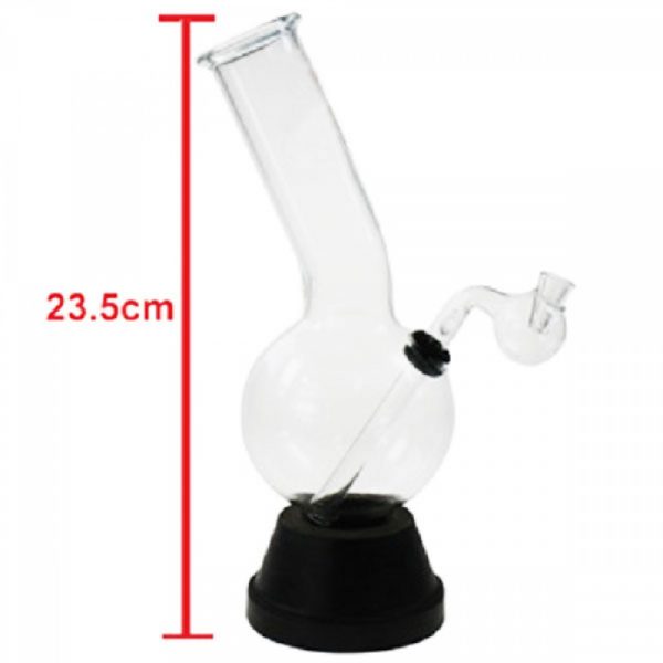 Glass Bent Bubble Bong w/ Sweet puff Pipe - 24cm