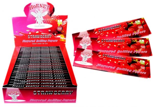 Hornet Rolling Papers King Size - Strawberry Flavour