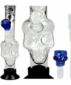 Stone Age Skull glass bong With Ice Catcher