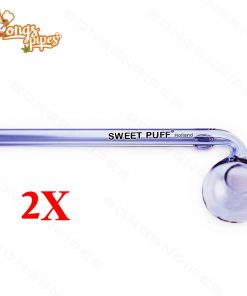 Purple Curved Sweet Puff Pipe 14cm x2