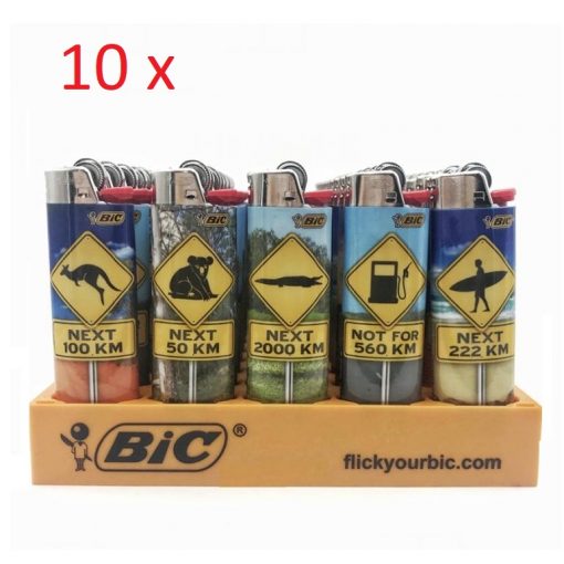 Bic Disposable Gas Lighter Large Australia Street Signs x10