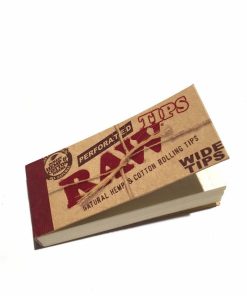 RAW Perforated Natural Unrefined Gummed Tips