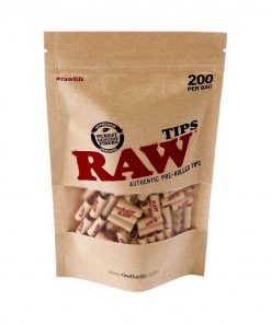 Raw Pre Rolled Tips 200 Pack Bag