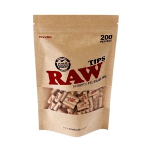 Raw Pre Rolled Tips 200 Pack Bag