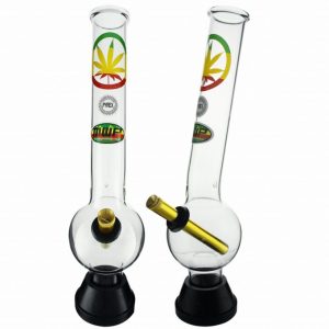 XLarge Glass Bonza Bubble Rasta Leaf 37cm