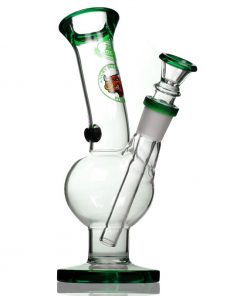 Agung Medium Bull Glass Slider Bubble Bong Green 25cm
