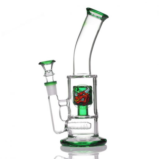 Agung Percolator Full Glass Bong Green 23cm