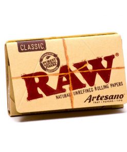 RAW Classic Rolling Papers Artesano 1 1/4 + Filter Tips + Tray