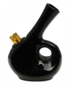 Black Aladdin Lamp Ceramic Bong - 13cm
