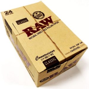 RAW Classic 1 1/4 Connoisseur Natural Unrefined Hemp Papers