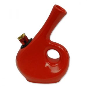 Red Aladdin Lamp Ceramic Bong - 13cm