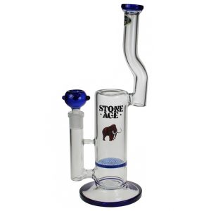 Stone Age With Strainer Blue Glass Bong 35cm