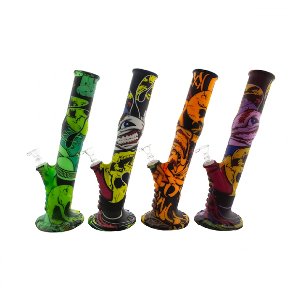 Vibrant Silicone Straight Bent Bong - Cheap Smoke Online