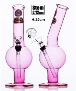 MWP Pink Bent Glass Bubble 25cm