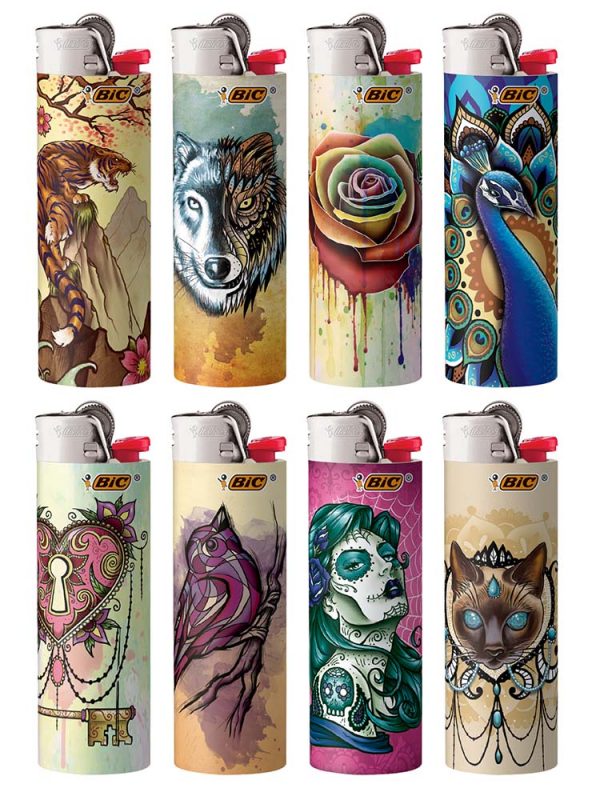 Special Edition Bic Tattoos Series Lighters