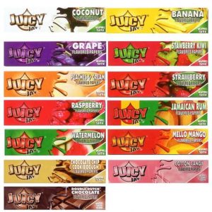 10 x Juicy Jays Mixed Flavoured Rolling Papers King Size Slim